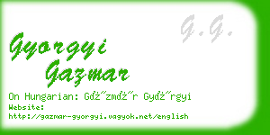 gyorgyi gazmar business card